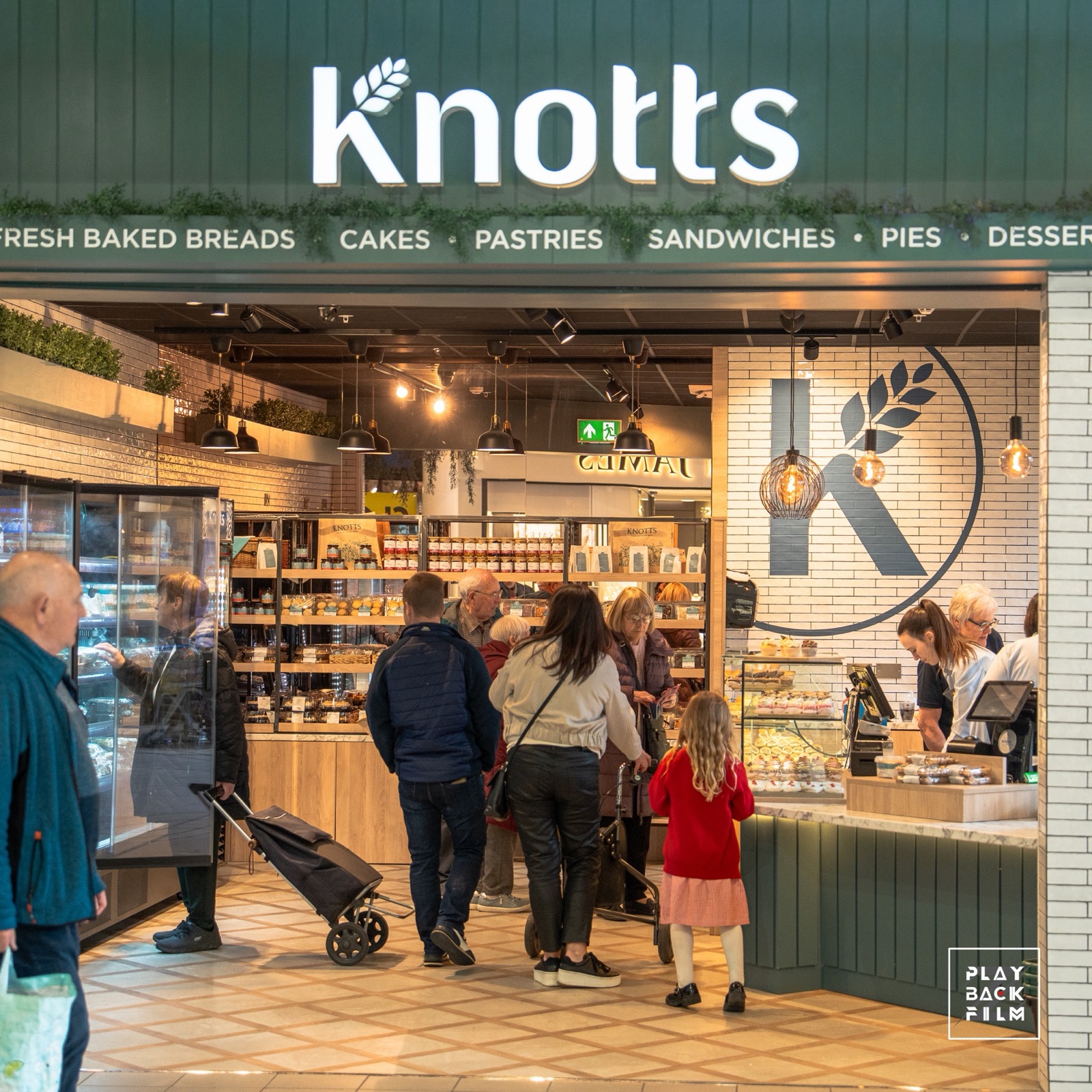 Knotts Bakery shop front and counter