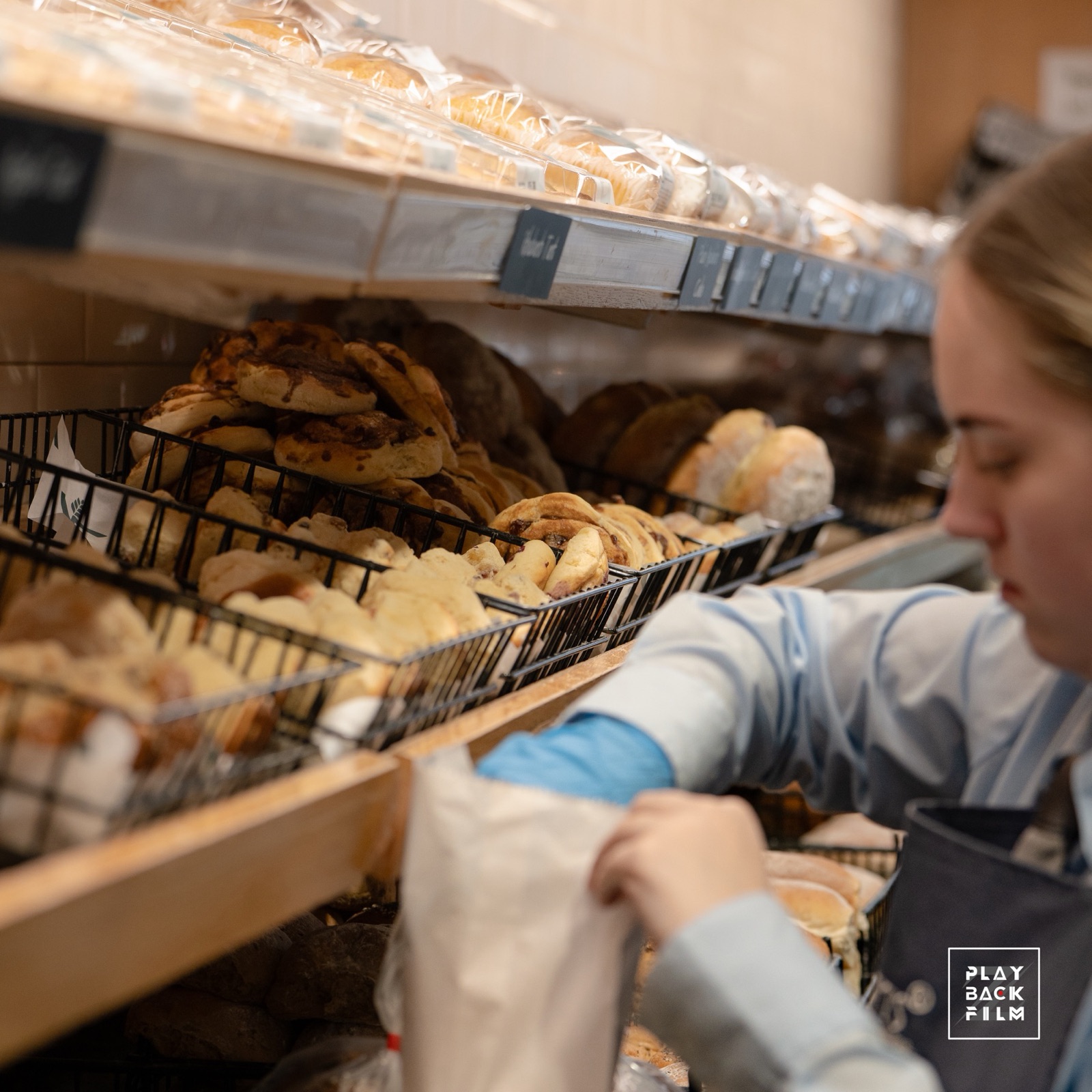 Fresh bakes displayed on Knotts Bakery shelves